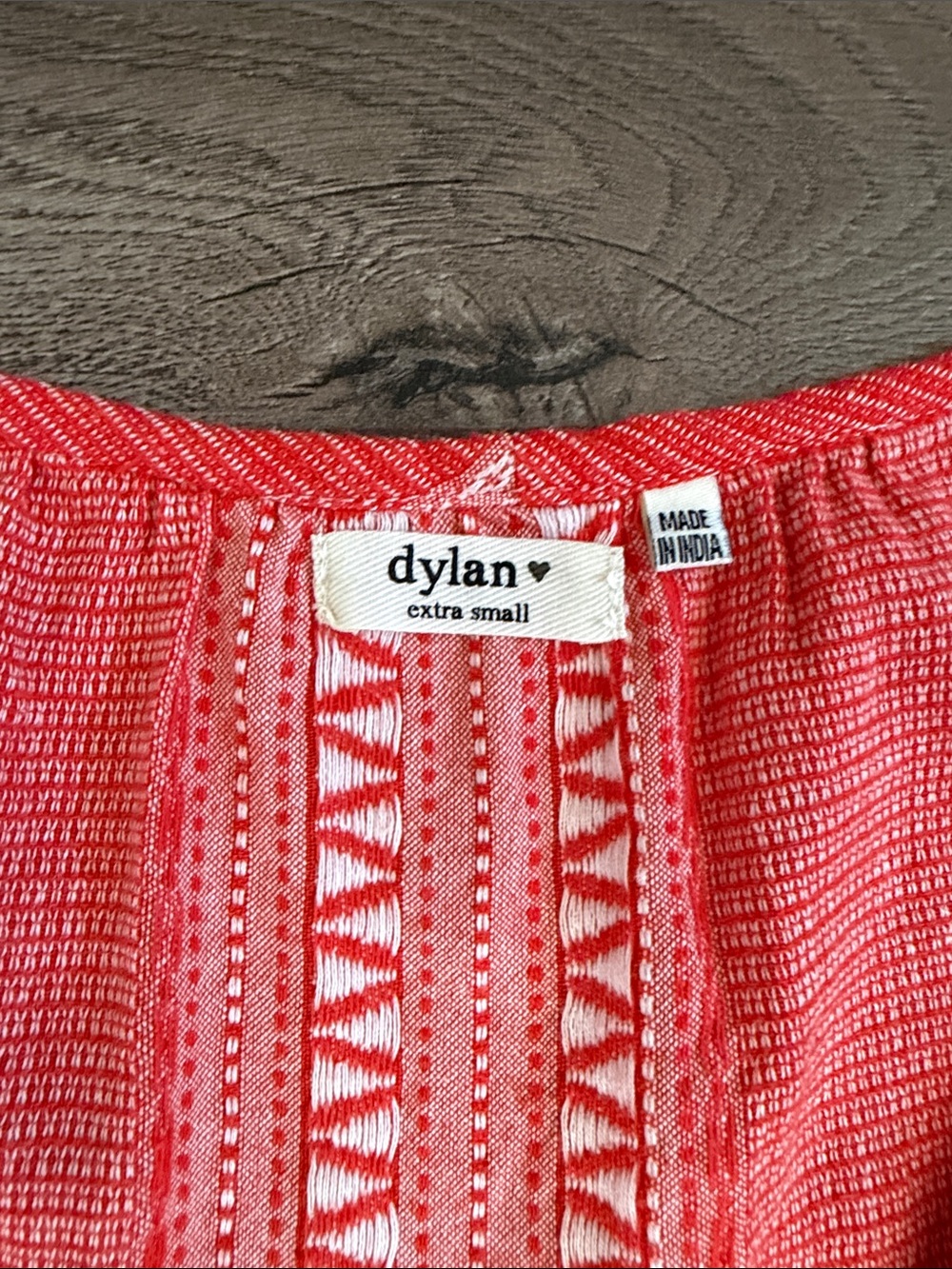 DYLAN by True Grit Red Boho Women's Cotton Dress Size XS (Would fit small) - Picture 2 of 7